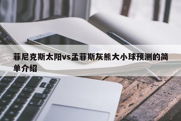 菲尼克斯太阳vs孟菲斯灰熊大小球预测的简单介绍